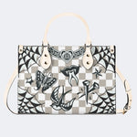 Gothic Tattoo Print - Leather Handbag