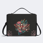 Vintage Death Moth Print - Leather Satchel Bag