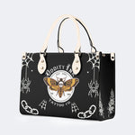 Classic Death Moth Print - Leather Handbag