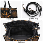 Retro Sun Print - Leather Handbag