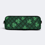 Green Plaid Death Moth - Leather Crossbody Bag