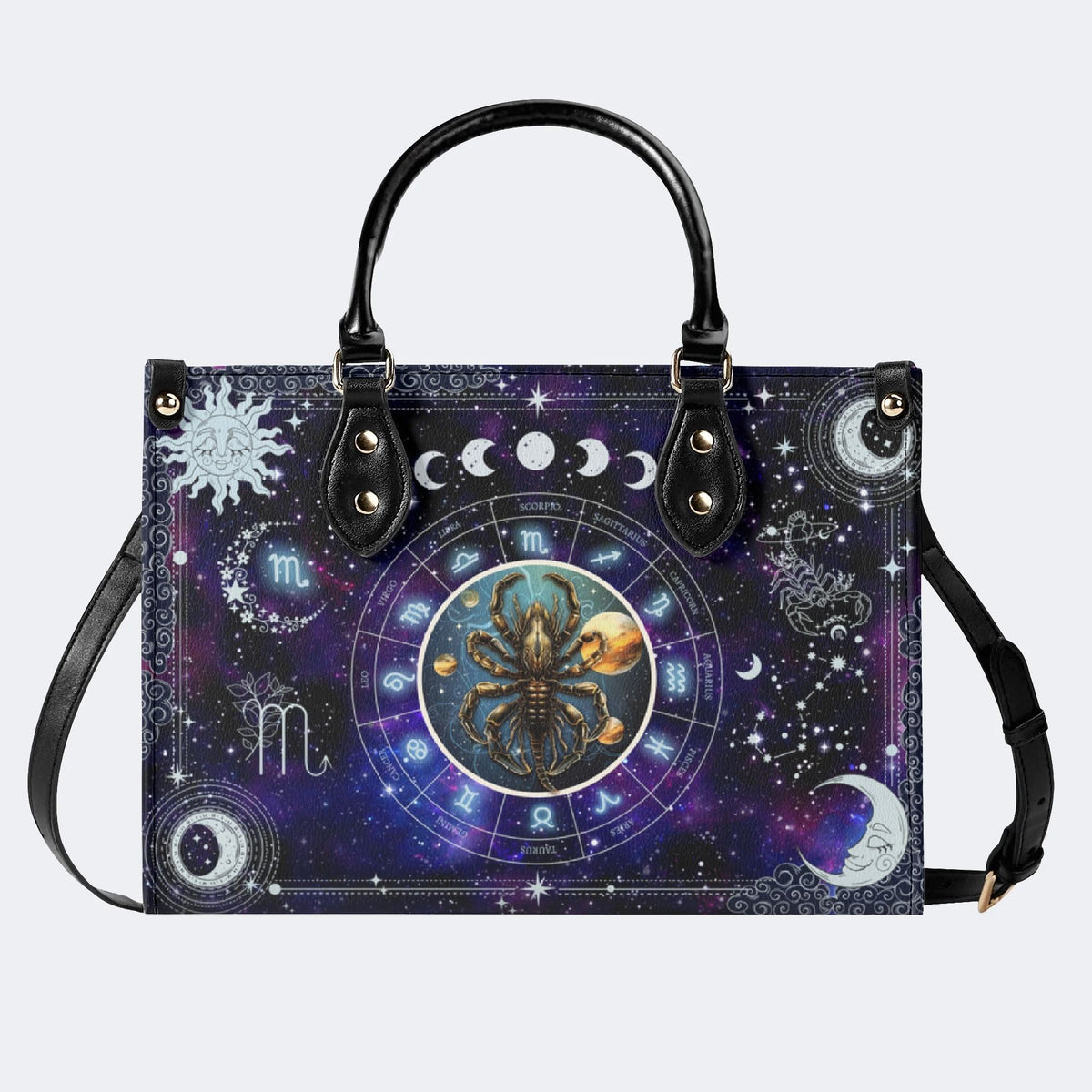 Scorpio Starry Sky - Leather Handbag