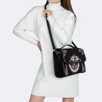 Death Moth Vintage Print - Leather Satchel Bag