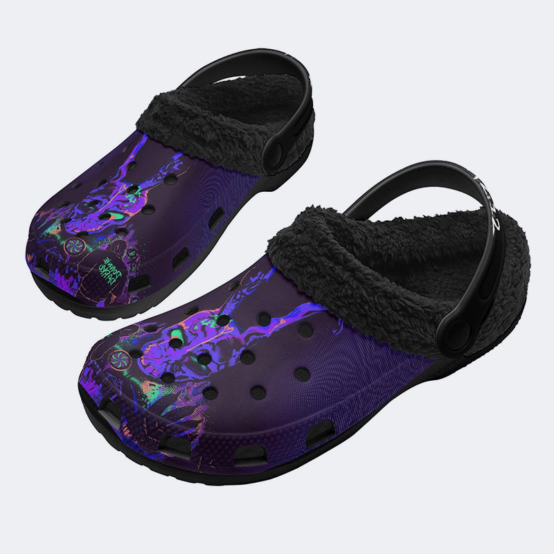 Unisex 28:06:42:12 Print - Fur Lined Slippers/Sandals