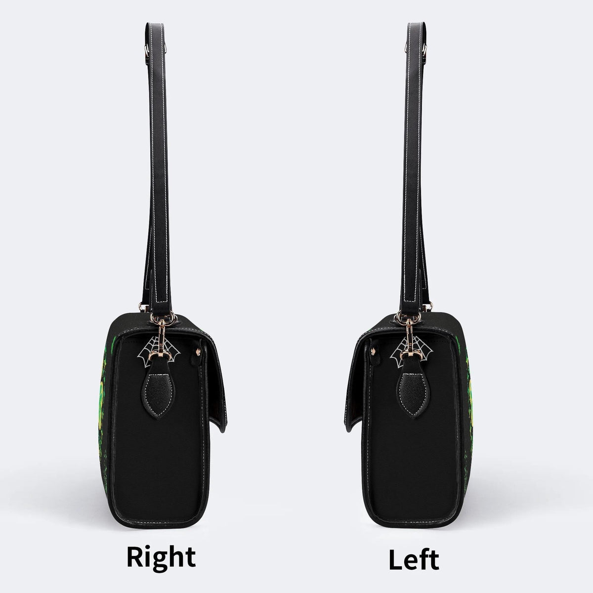 Shamrock Print - Leather Satchel Bag