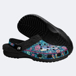Butterfly Dance in the Phantom Forest Print Fleece-Lined Clogs