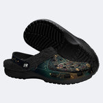 Jewel Moth Vintage Wreath Print Clogs