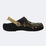 Vintage Moth Rose Print Clogs