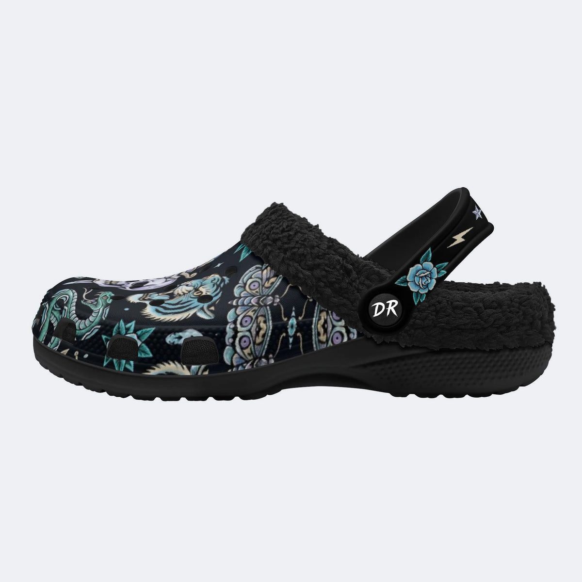 Old School Tattoos Art Print Fleece-Lined Clogs