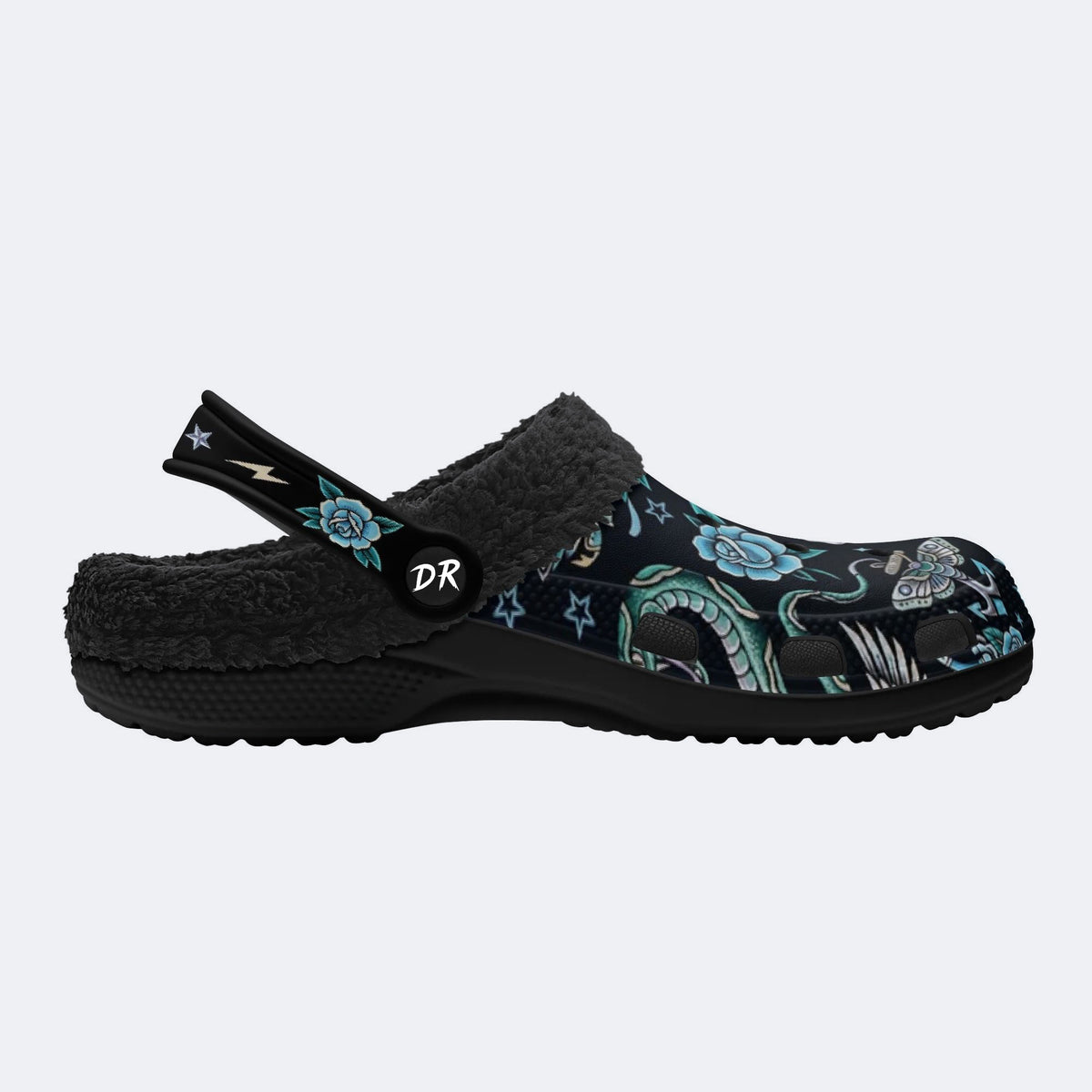 Old School Tattoos Art Print Fleece-Lined Clogs