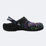 Mushroom Forest Death Moth Print Clogs