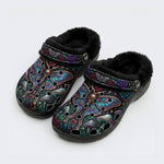 Mystery Moth Print Clogs