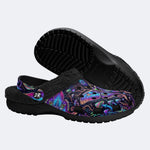 Forest Mystery Moth Print Clogs