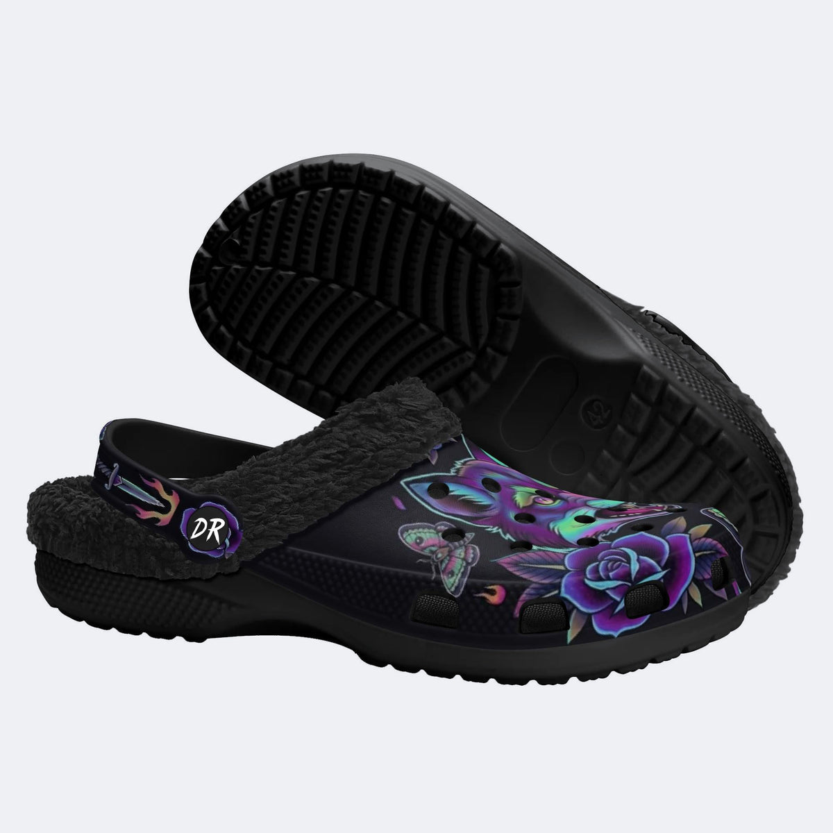 Traditional Totem Print Clogs