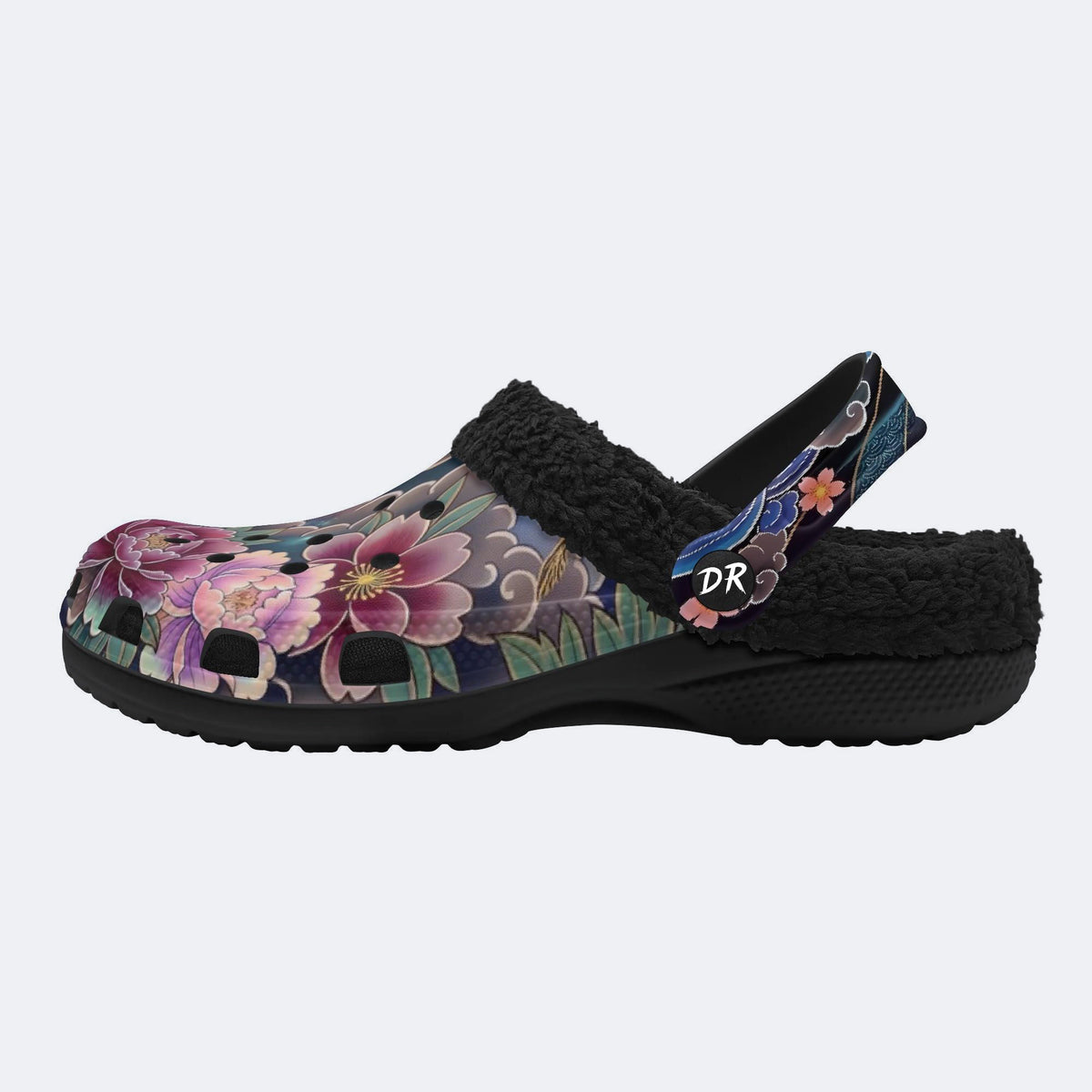 Irezumi Peonies and Cranes Print Clogs