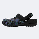 Vintage Mushroom Forest Moth Print Clogs
