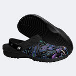 Vintage Mushroom Forest Moth Print Clogs