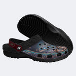 Vintage Mushroom Forest Moth Print Clogs
