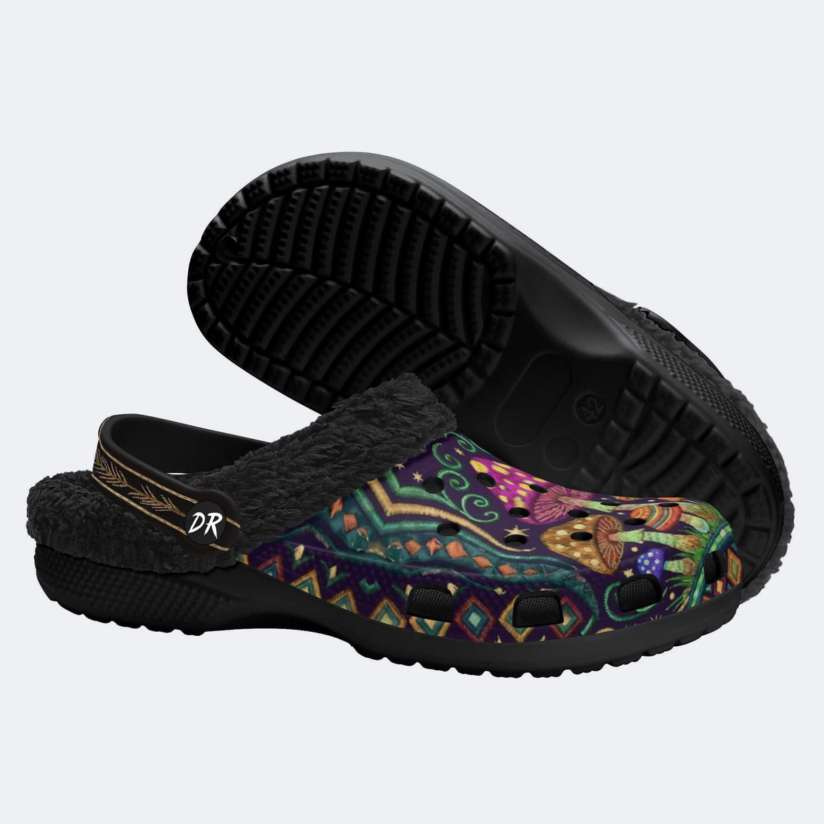 Mysterious Mushroom Forest Print Clogs