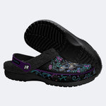 Death Moth Vintage Wreath Print Clogs