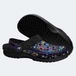 Jewel Moth Vintage Wreath Print Clogs