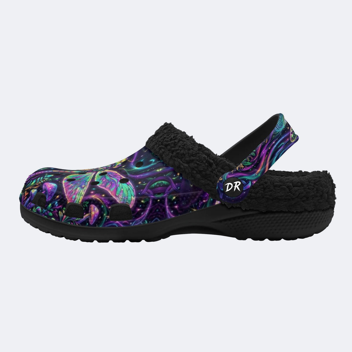 Psychedelic Dragonfly Print Clogs