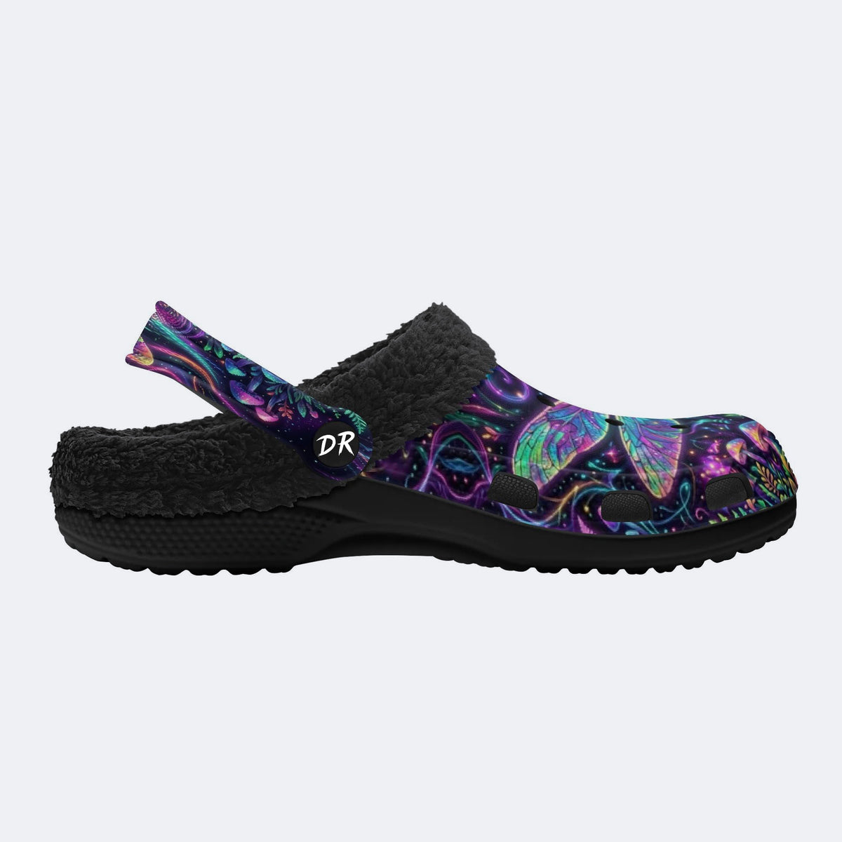 Psychedelic Dragonfly Print Clogs