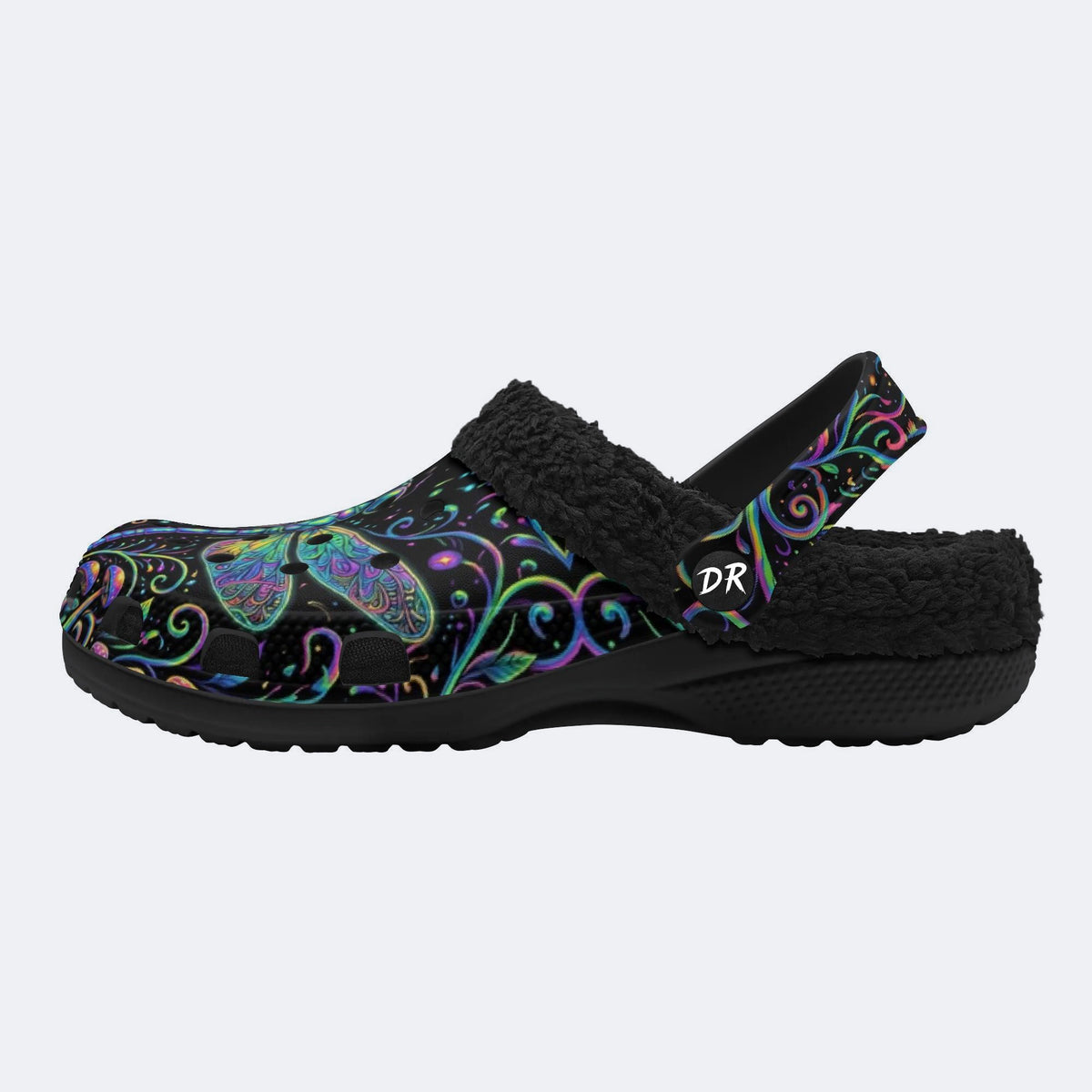 Psychedelic dragonfly Print Clogs