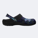 Glowing dragonfly Print Fleece-Lined Clogs