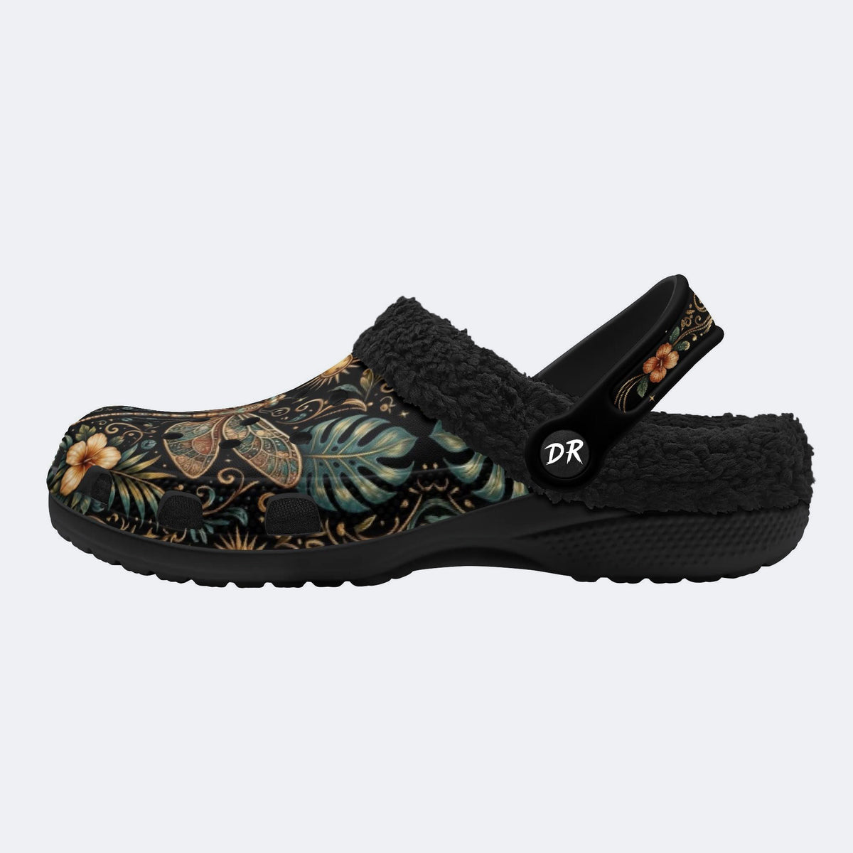 Tropical Dragonfly Flora Print Clogs