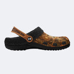 Tropical Ginger Cat Print Clogs