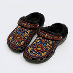 Baroque Floral Print Clogs