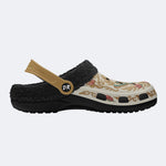 Vintage Moth Rose Print Clogs