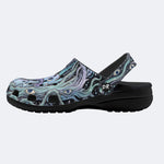 Psychedelic Forest Glowing Mushroom Print Clogs
