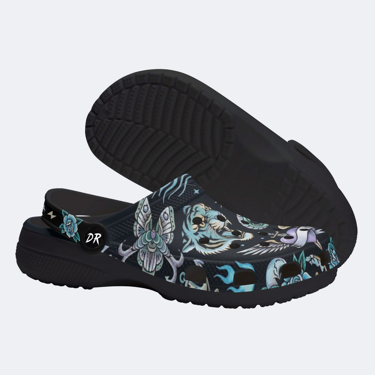 Old School Tattoos Art Print Fleece-Lined Clogs