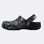 Mushroom Forest Death Moth Print Clogs