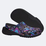 Forest Mystery Moth Print Clogs