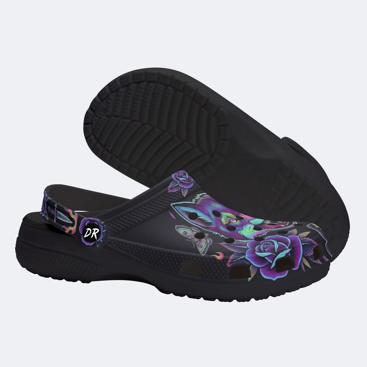 Traditional Totem Print Clogs