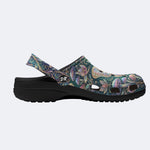Colorful Butterfly Print Clogs