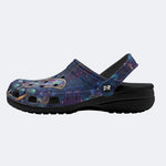 Psychedelic Butterfly Mushroom Print Clogs