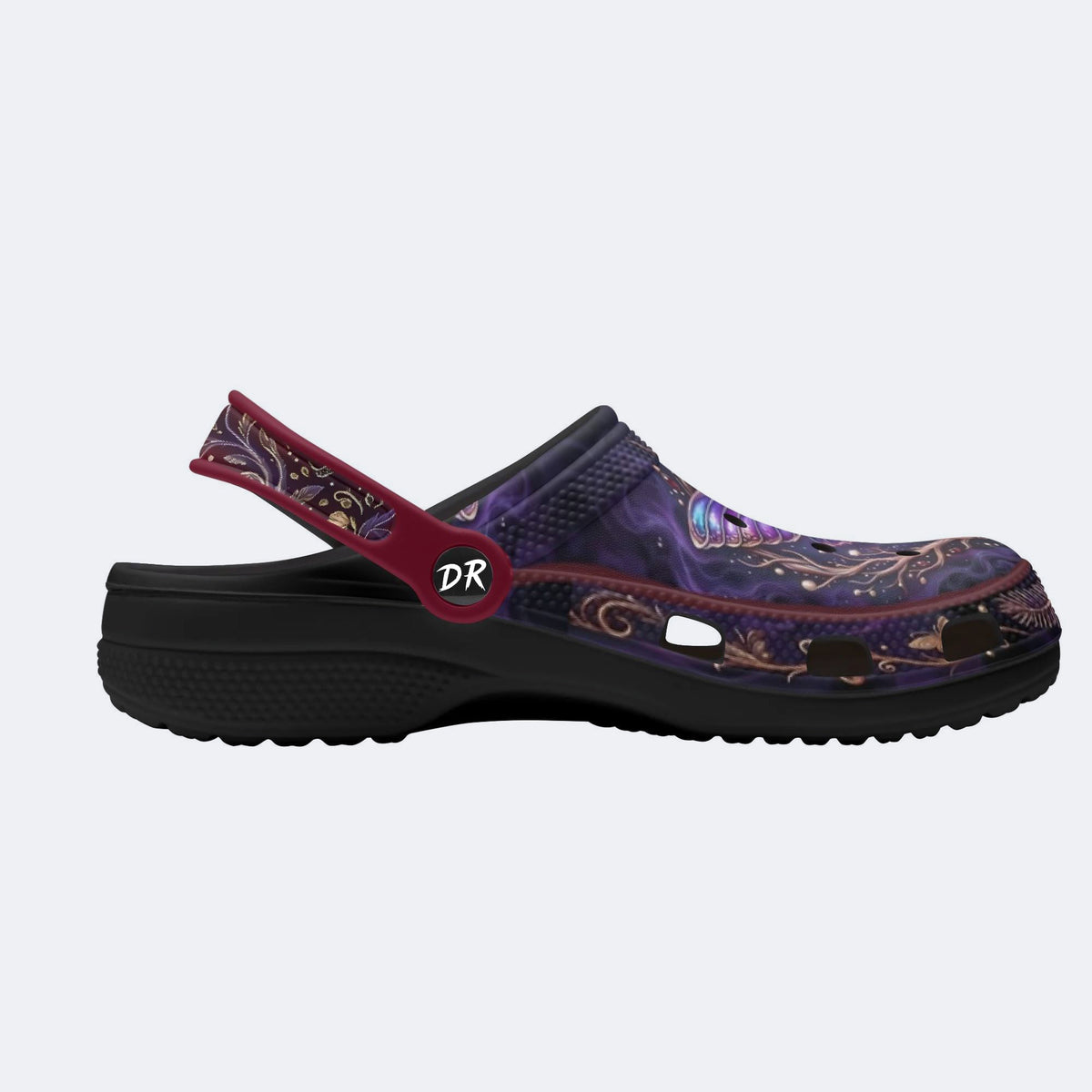 Abyssal Forest Moth Print Clogs