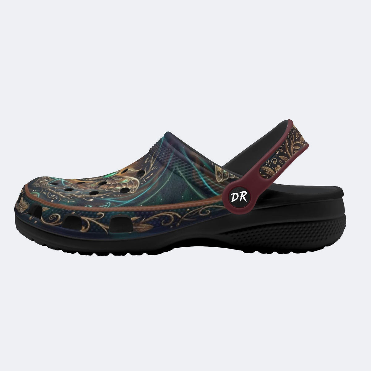 Abyssal Forest Moth Print Clogs