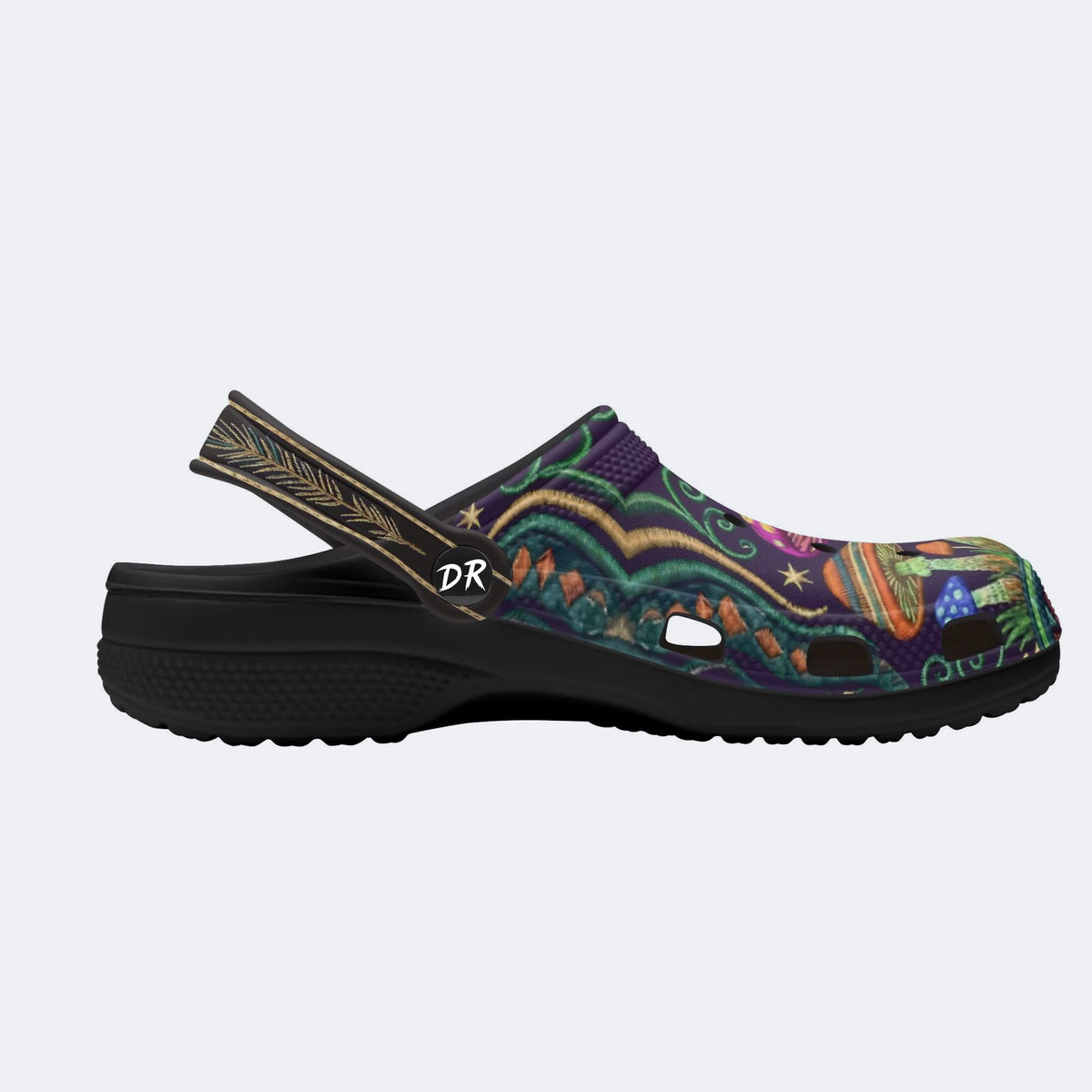 Mysterious Mushroom Forest Print Clogs