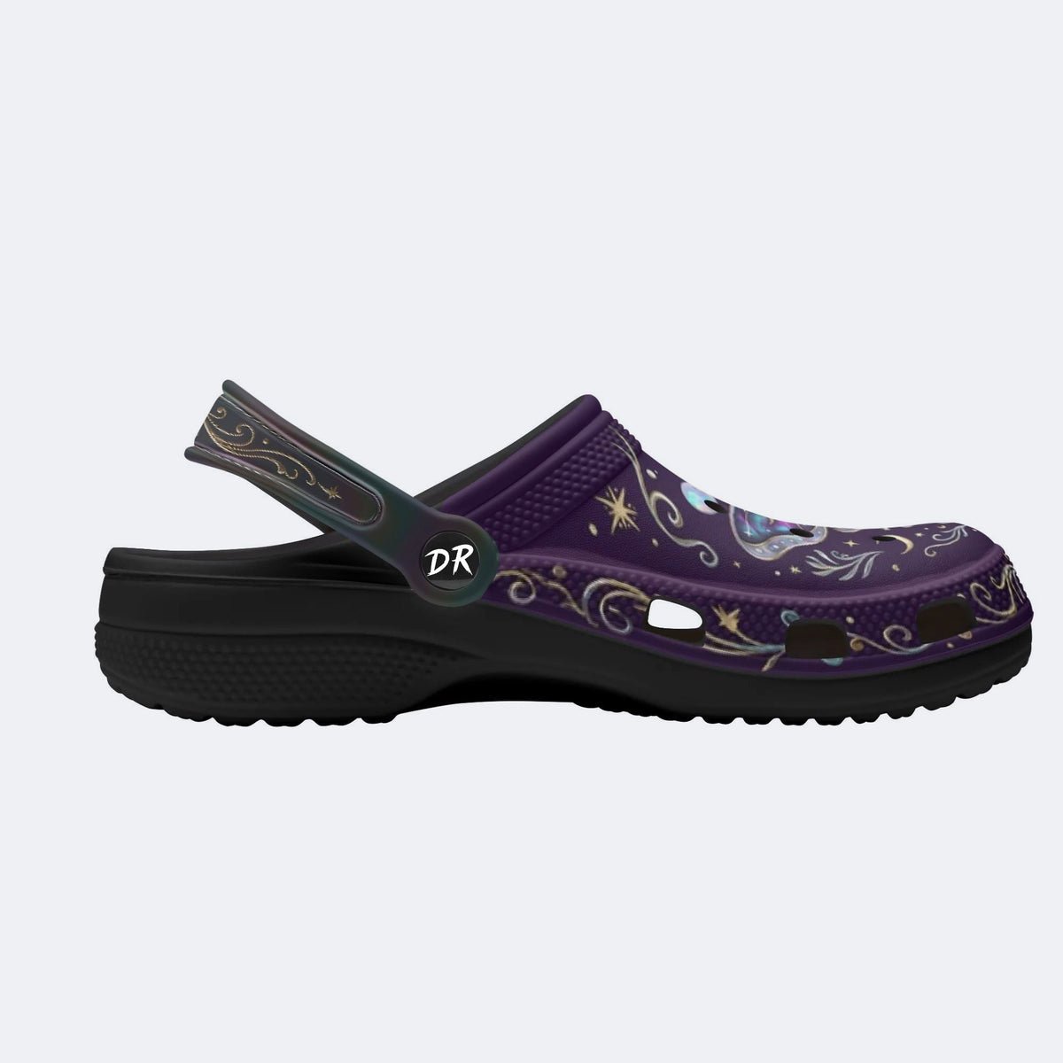 Mystic Aurora Moth Print Clogs