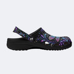 Psychedelic dragonfly Print Fleece-Lined Clogs