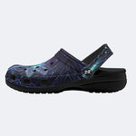 Glowing dragonfly Print Fleece-Lined Clogs