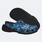 Ice Crystal Light Dragonfly Print Clogs