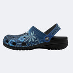 Mystical Blue Cat Print Clogs