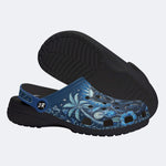 Mystical Blue Cat Print Clogs