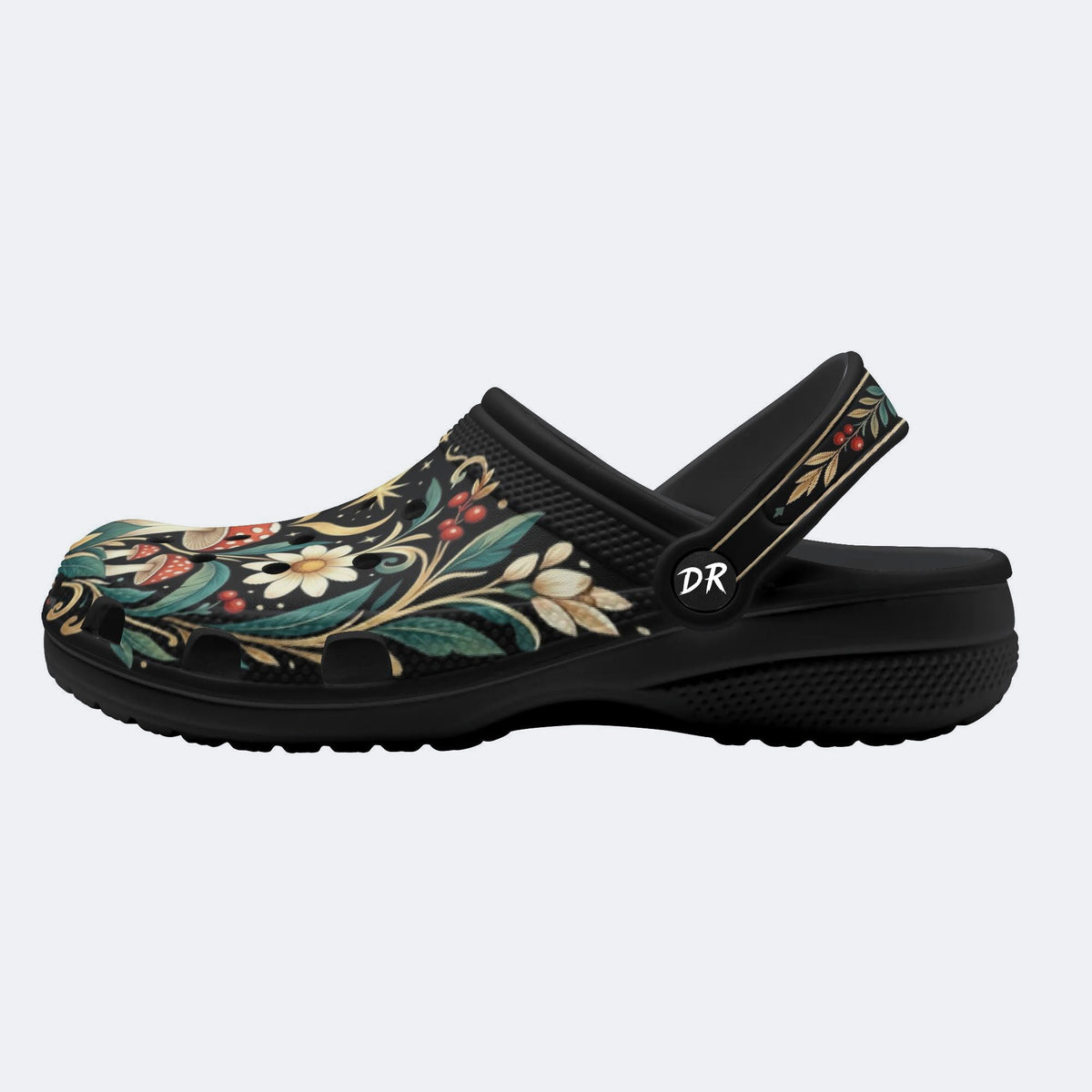 Luxury Boho Mushroom Print Clogs